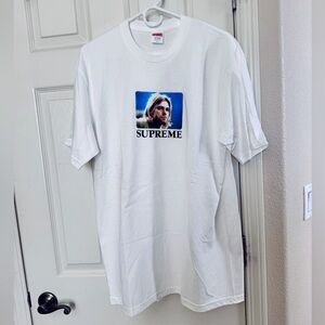Supreme White Tee with Kurt Cobain printed Graphic